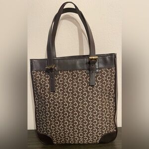 Celine Brown Patterned Tote Bag